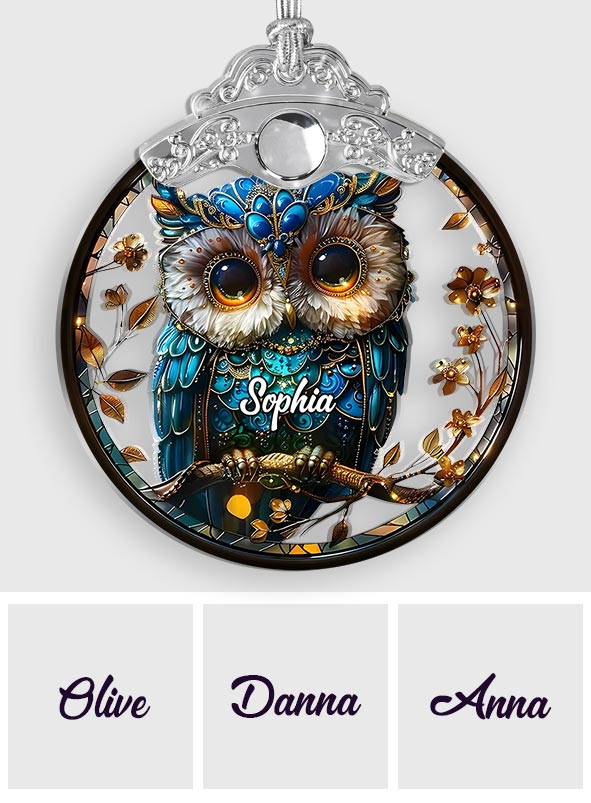 Chouette charmante - Ornement vintage personnalisé en forme de hibou
