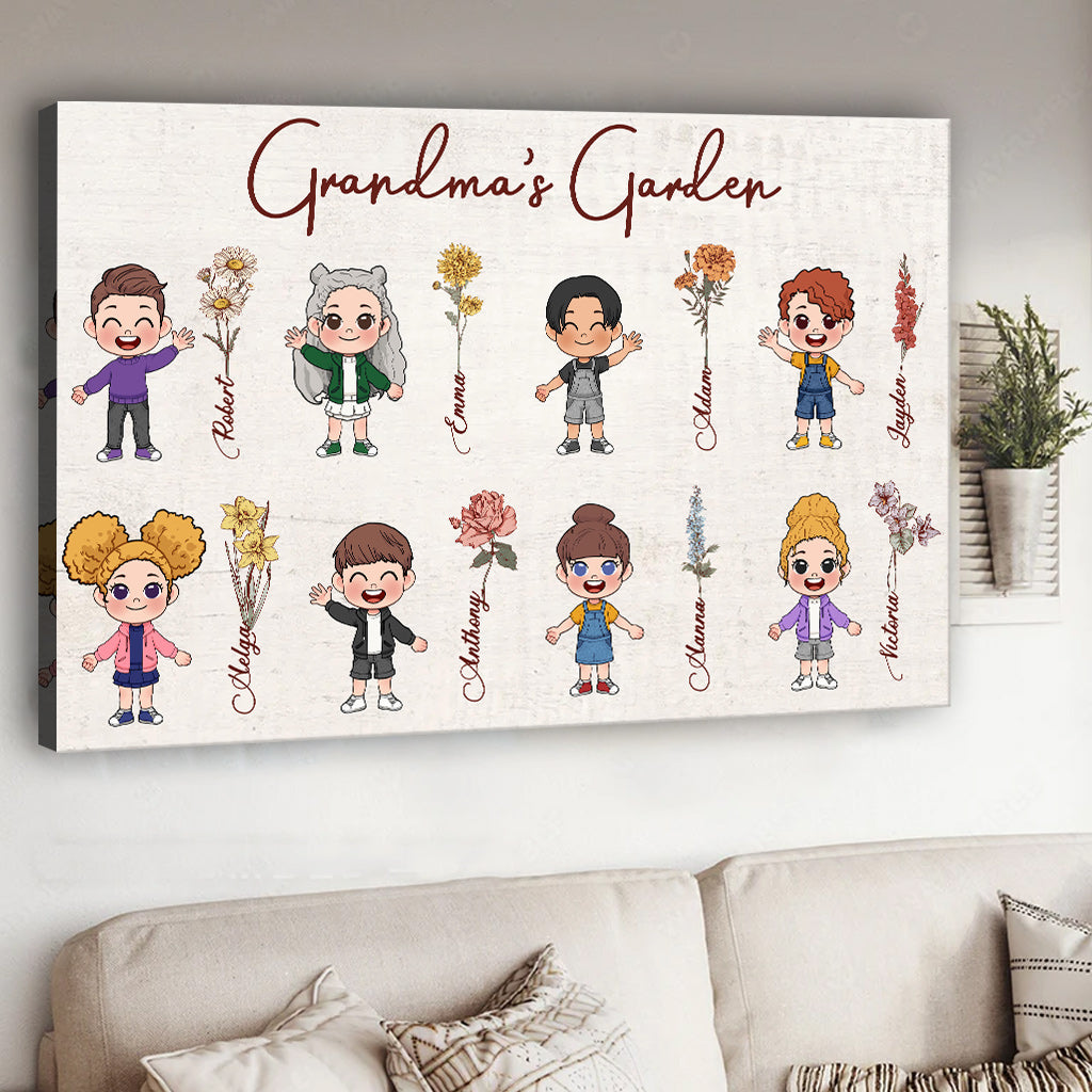 Le jardin de grand-mère - Toile et affiche personnalisées pour grand-mère