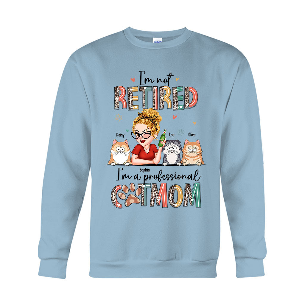 Je ne suis pas à la retraite, je suis une maman professionnelle de chien/chat ! – T-shirt et sweat à capuche personnalisés pour chiens