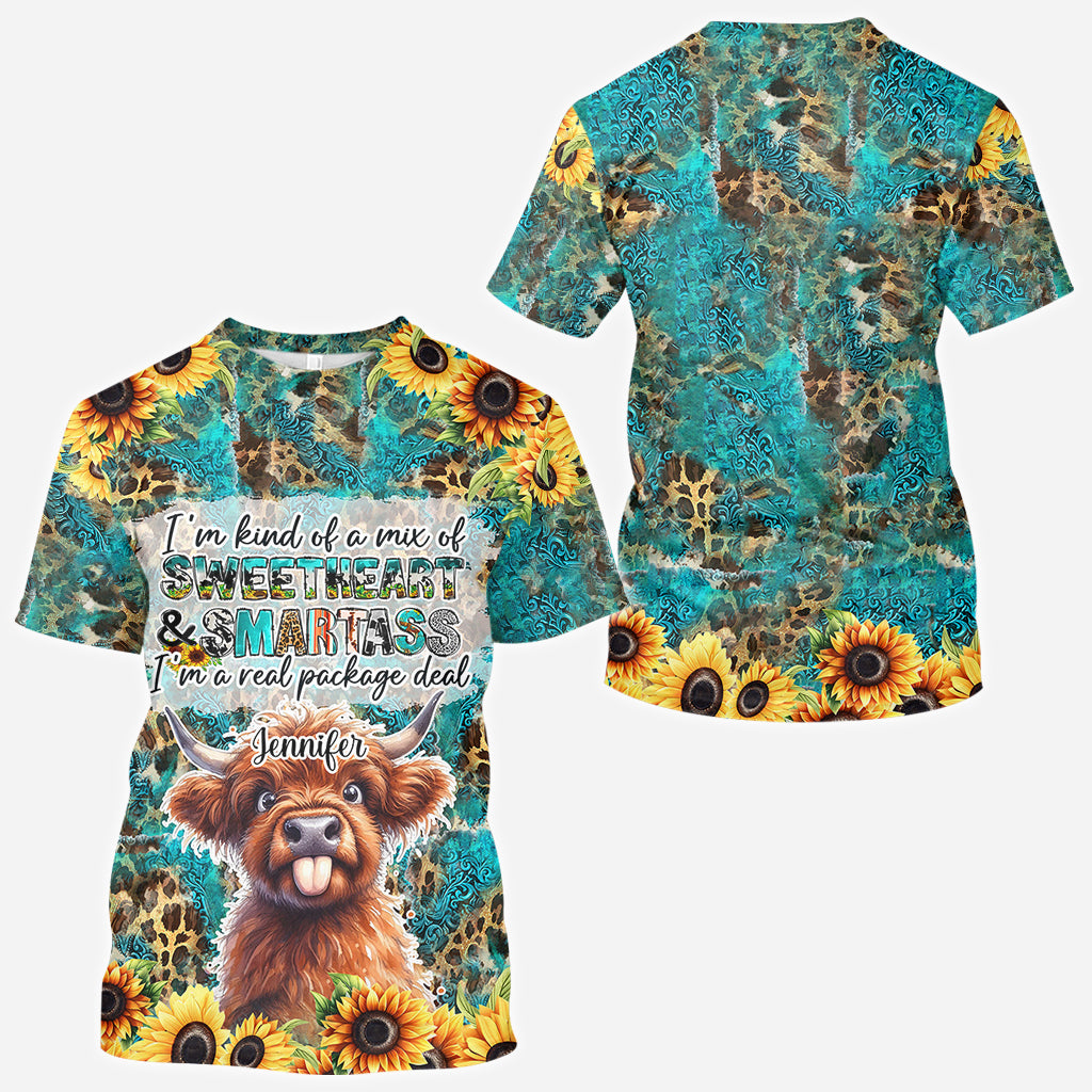 Vache des Highlands impertinente - Chemise personnalisée intégrale