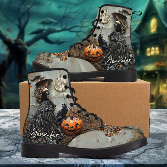 Beautiful Witch - Personalized Witch Leather Boots