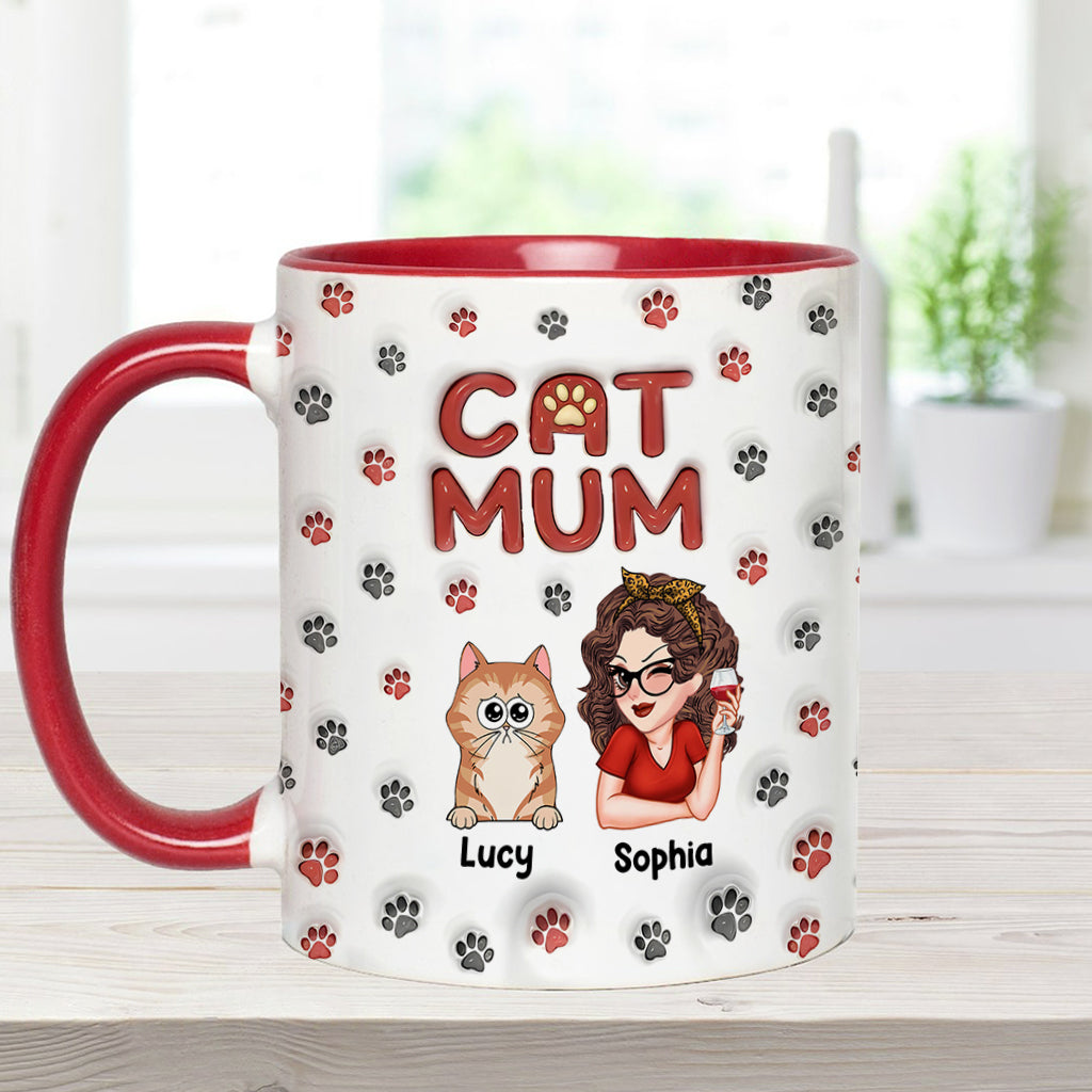 Mug personnalisé Fur Mama - Motif chat