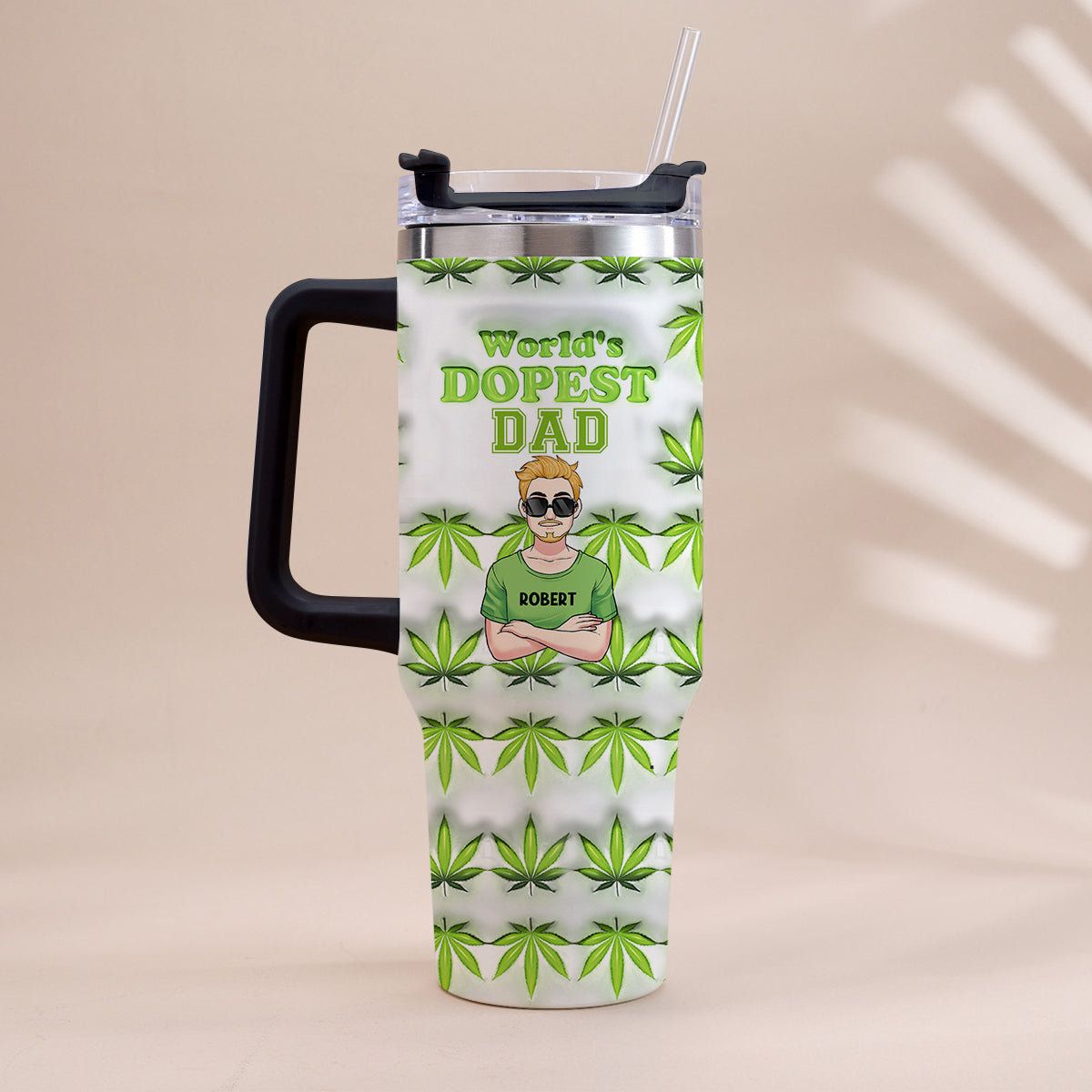 Le papa le plus cool du monde - Gobelet isotherme personnalisé avec anse