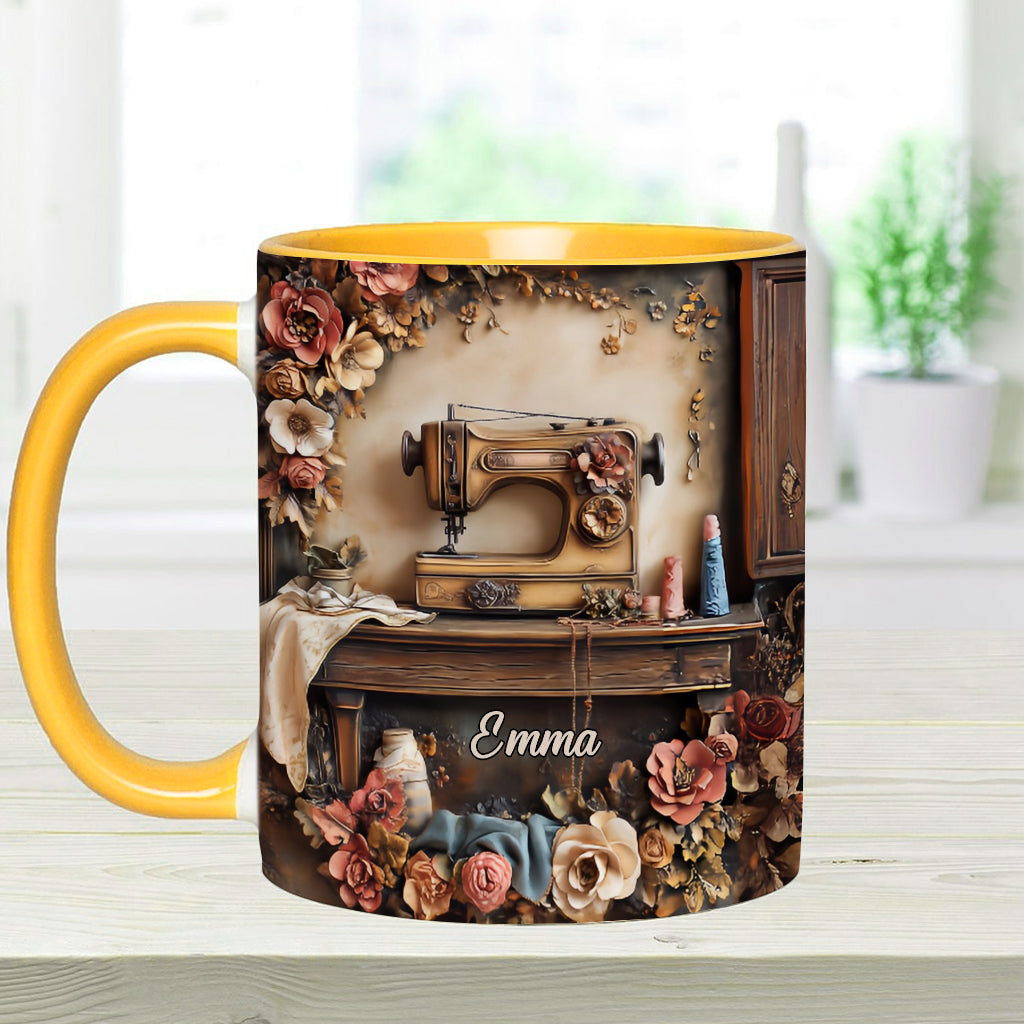 Mug personnalisé « Magnifique machine à coudre »