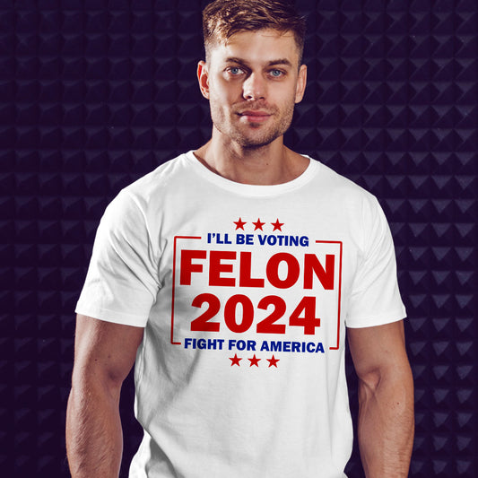T-shirt « Trump criminel 2024 », Procès bidon de Donald Trump, Criminel condamné candidat à la présidence, Je vote toujours pour Trump, Luttez pour l'Amérique, T-shirt MAGA