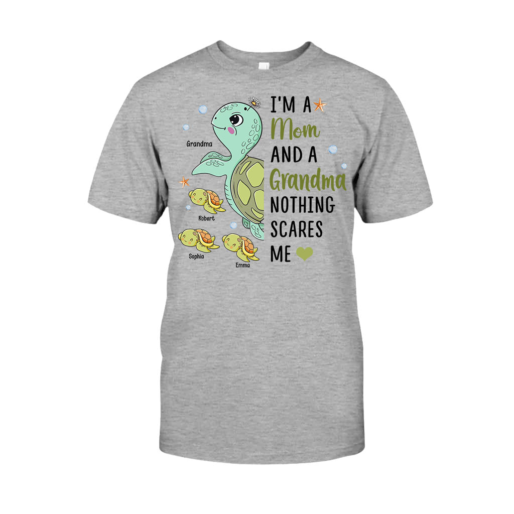 Rien ne me fait peur, mamie (version tortue) - T-shirt et sweat à capuche personnalisés pour mamie