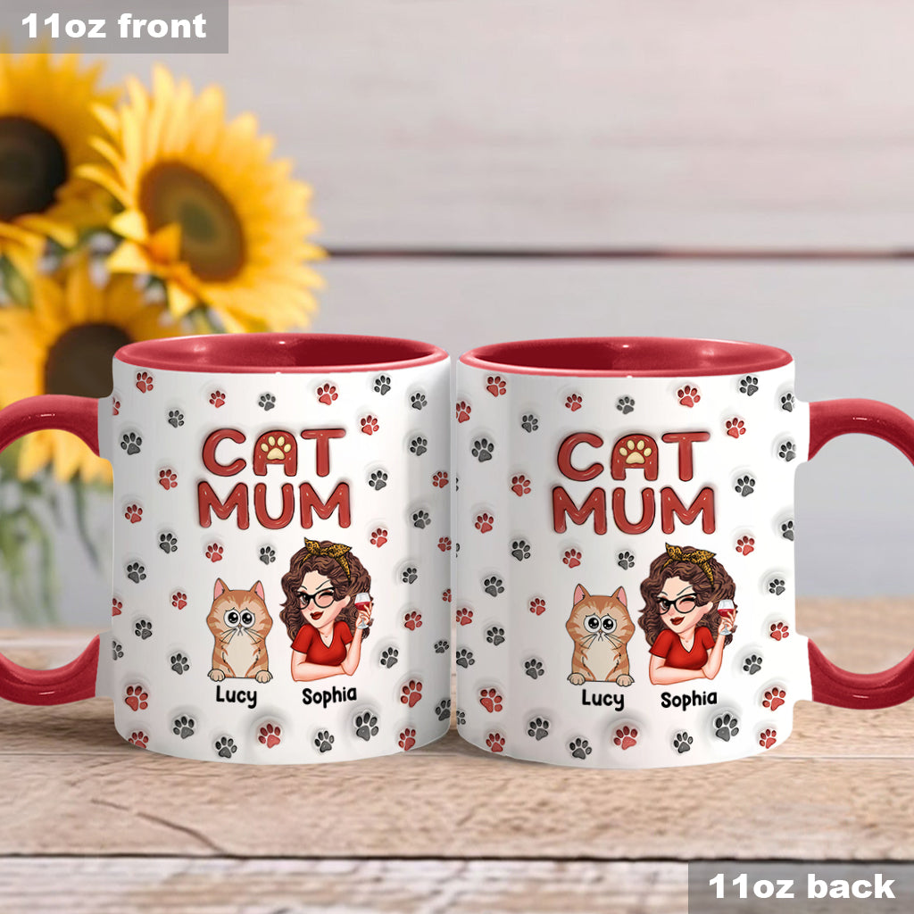 Mug personnalisé Fur Mama - Motif chat
