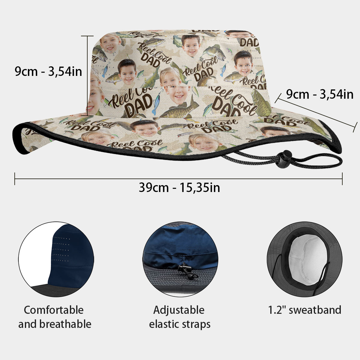 Reel Cool Dad - Personalized Fishing Boonie Hat