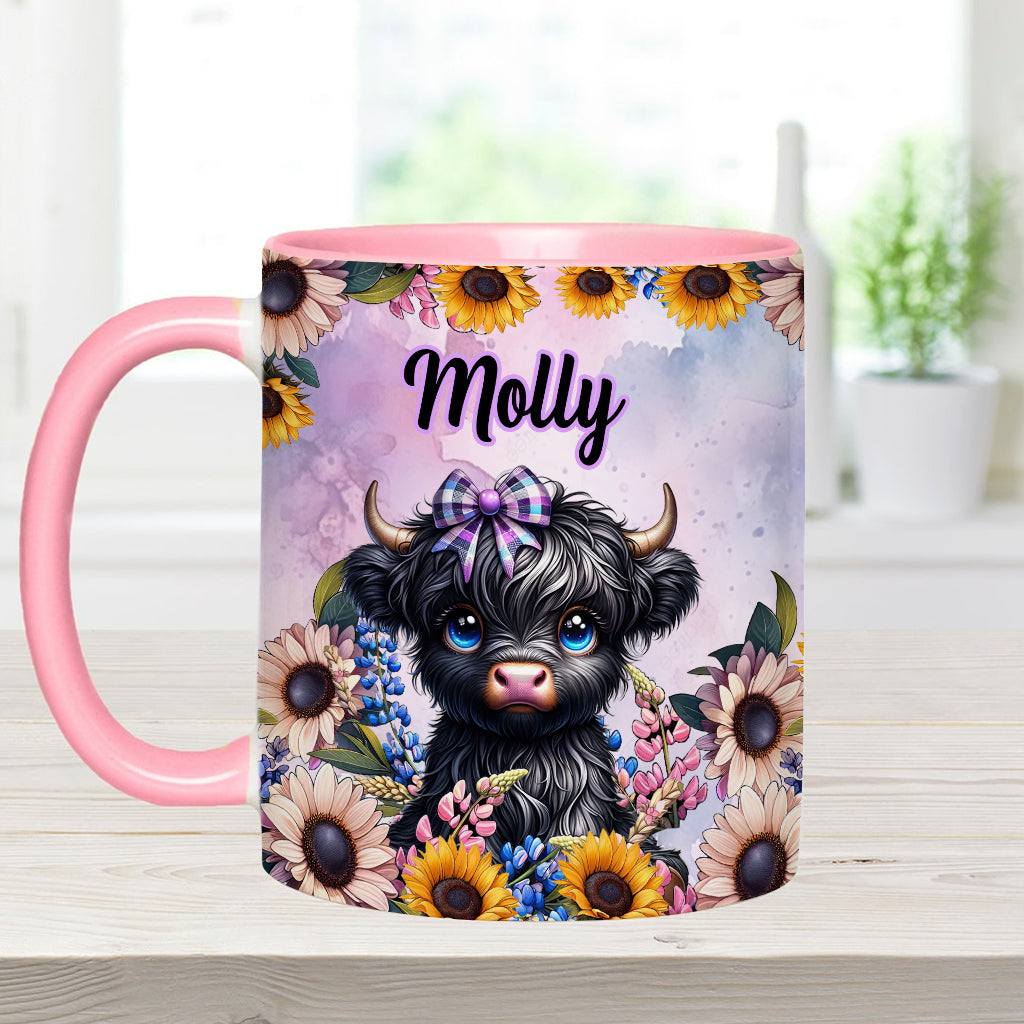 Mignonne petite vache des Highlands - Mug personnalisé