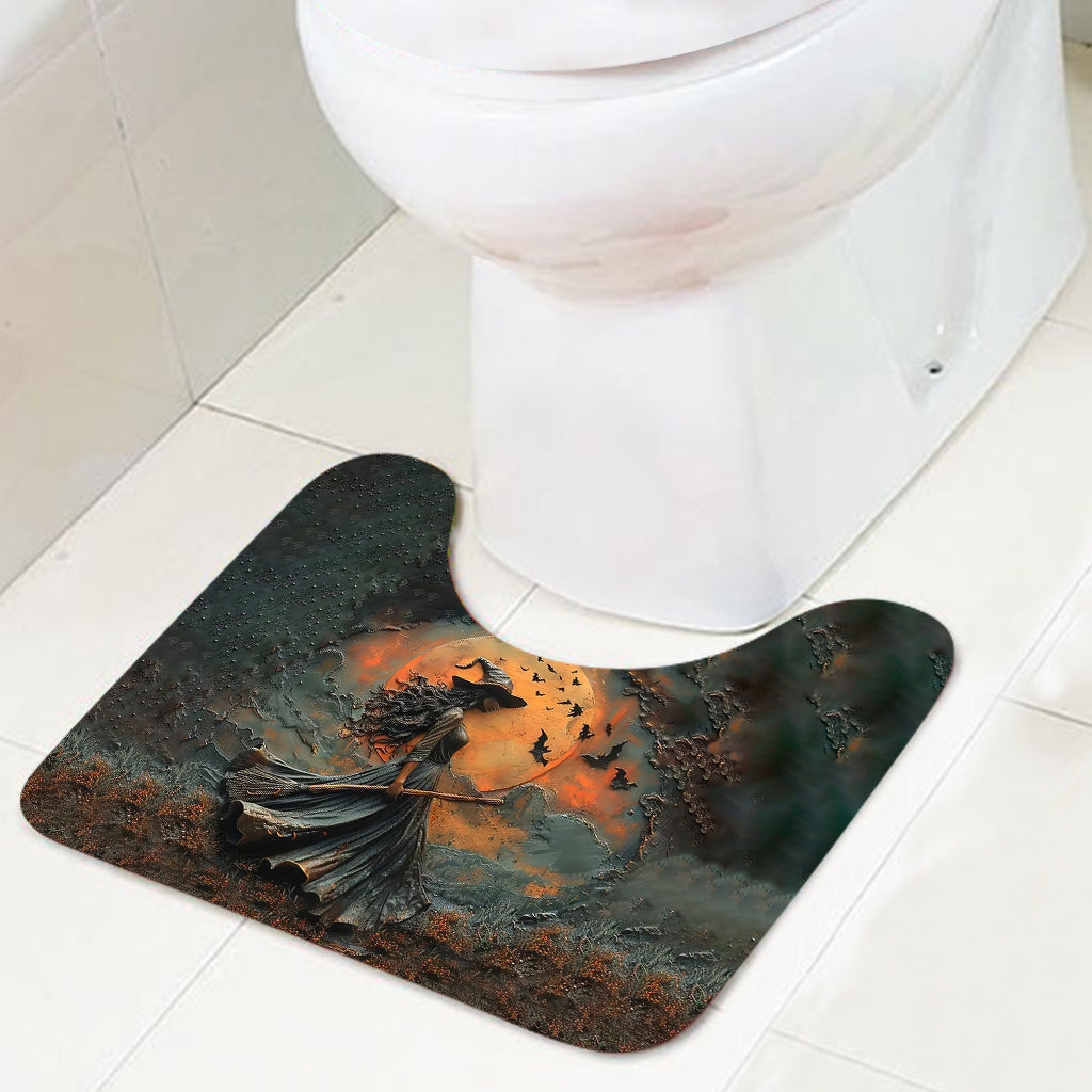 Ensemble rideau et tapis de bain sorcière magnifique