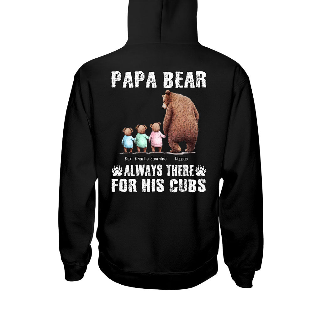 Papa Ours Toujours Présent pour Ses Petits - T-shirt et Sweat à capuche personnalisés pour papa