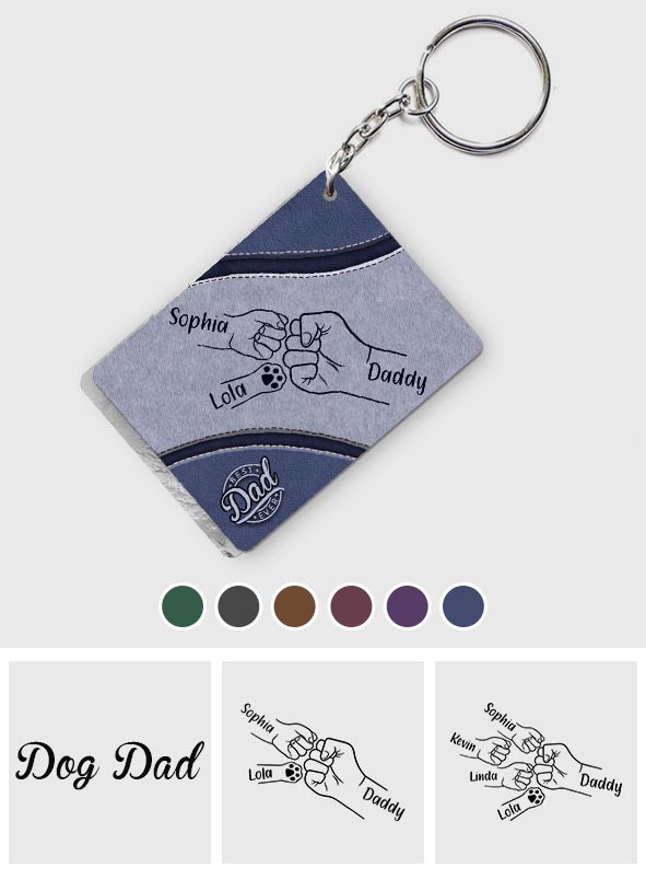 Best Dad Dog Dad Ever - Personalized Father Keychain