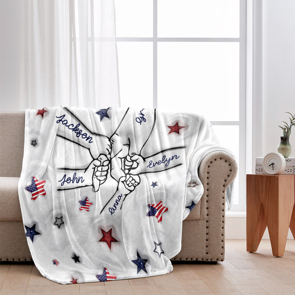Couverture personnalisée pour grand-mère fière, maman et tante