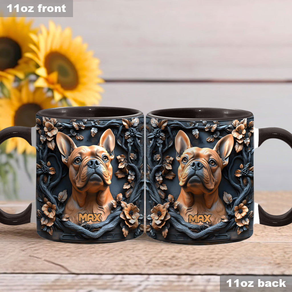 Lovely Frenchie - Personalized Dog Accent Mug