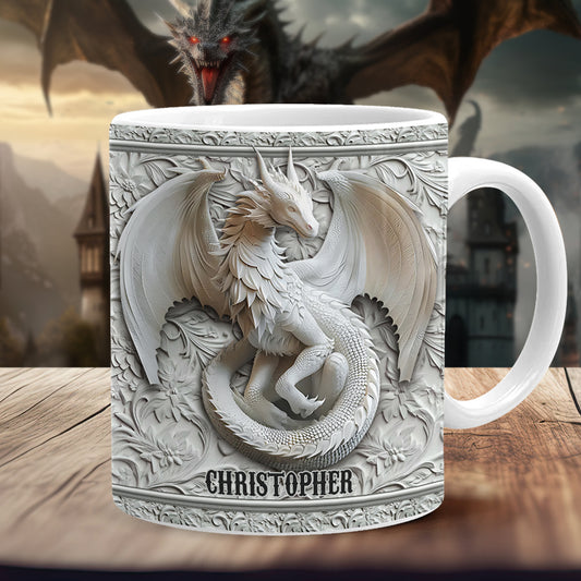 White Dragon - Personalized Dragon Mug