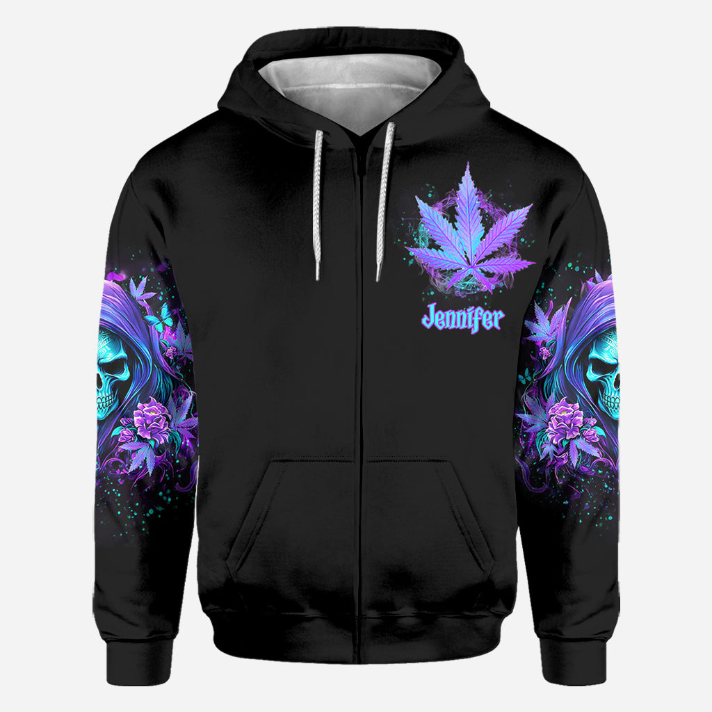 Je parie mon âme - T-shirt personnalisé avec motif cannabis intégral