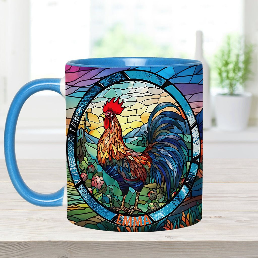 Mug personnalisé « Love Chicken » avec motif poulet