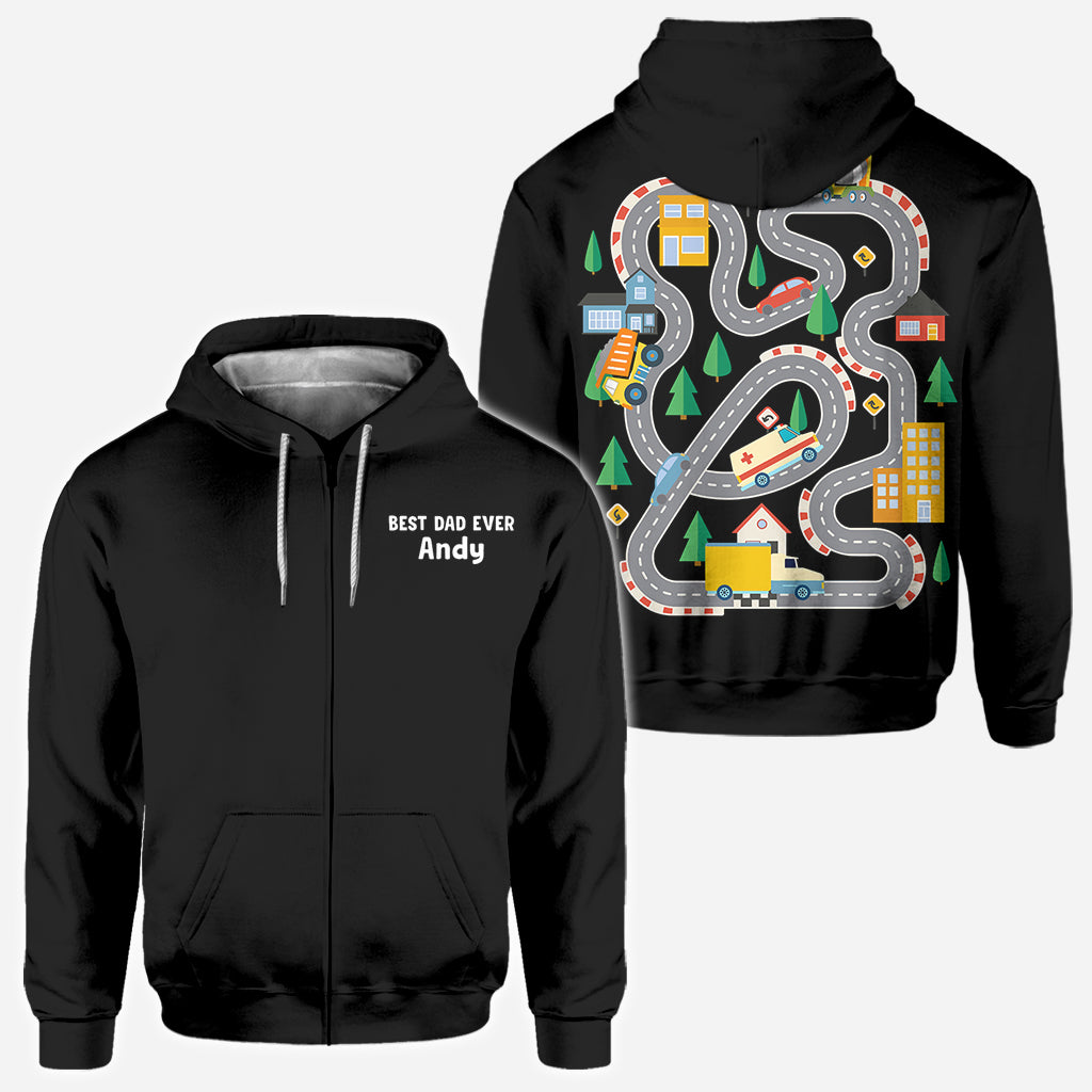 T-shirt « Road On The Back Massage Game » - T-shirt personnalisé pour papa