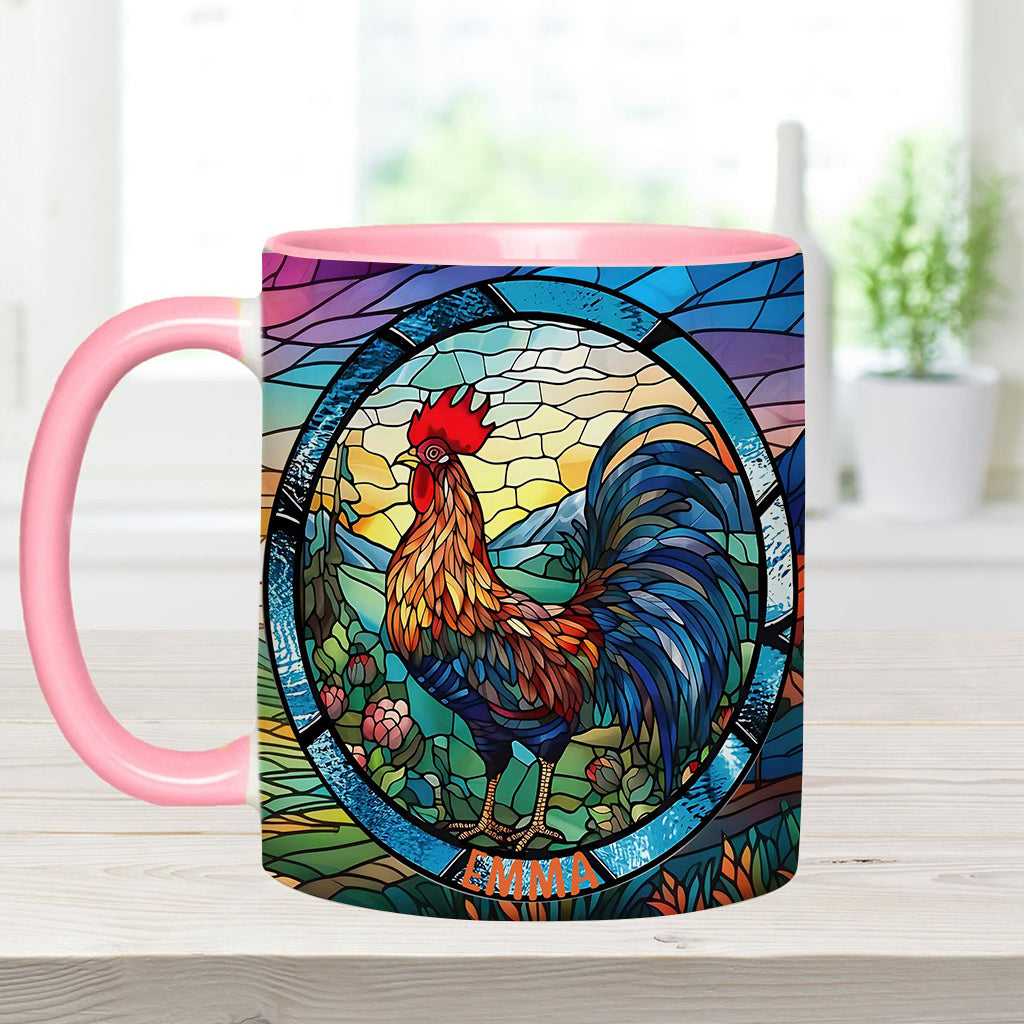 Mug personnalisé « Love Chicken » avec motif poulet