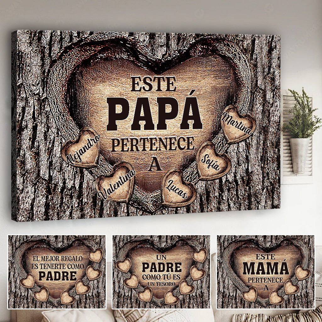 Para El Mejor Papá Del Mundo - Toile et affiche père personnalisées