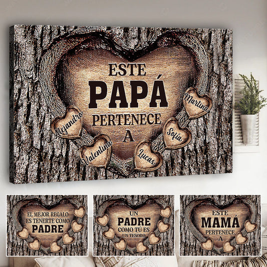 Para El Mejor Papá Del Mundo - Toile et affiche père personnalisées