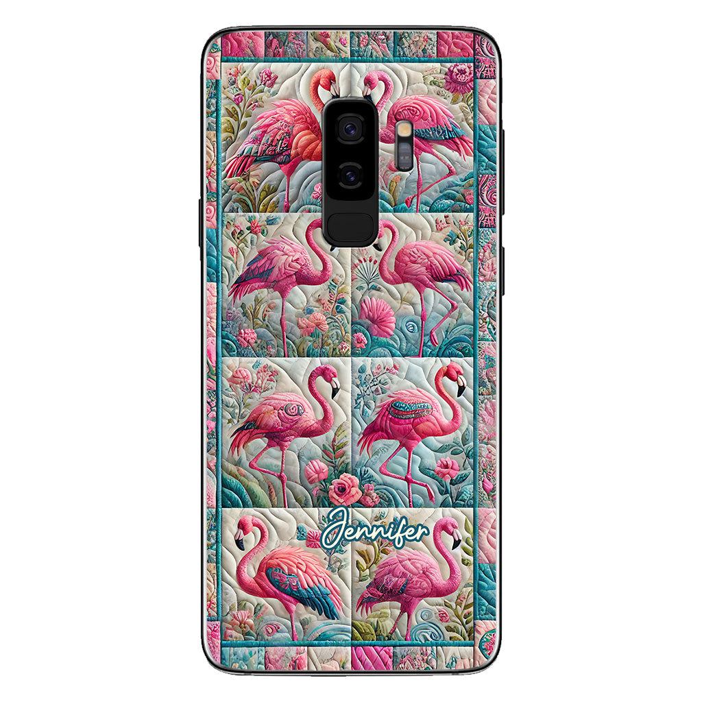 Coque de téléphone flamant rose vintage personnalisée