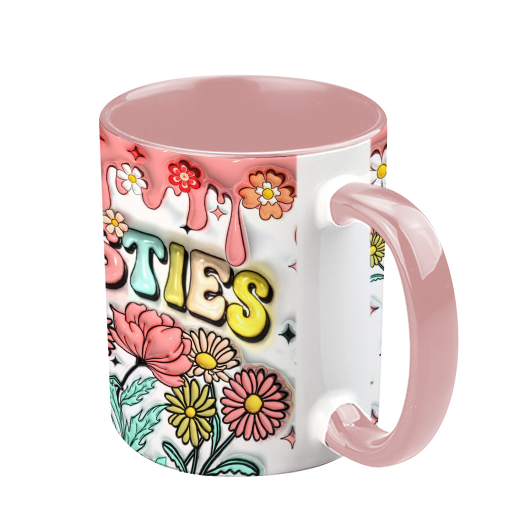 Meilleures amies pour toujours - Mug personnalisé Bestie Forever Floral