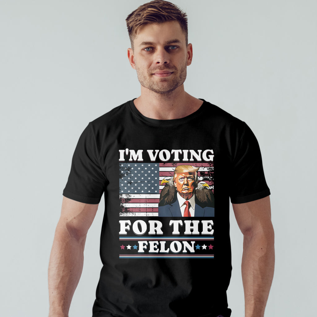 T-shirt « Je vote pour le criminel », T-shirt humoristique « Je vote toujours pour Trump », T-shirt « Criminel condamné 2024 », Cadeau pour le jour des élections de novembre