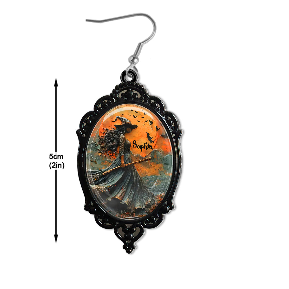 Belle sorcière - Boucles d'oreilles de sorcière personnalisées