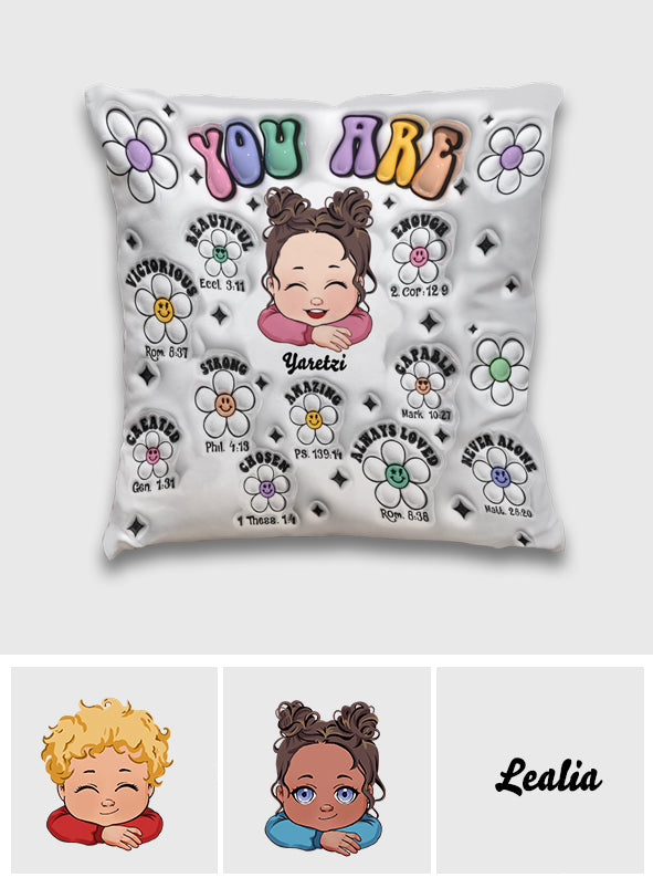 Tu es toujours aimé(e) - Coussin décoratif personnalisé pour enfant