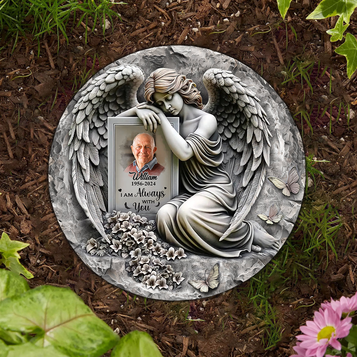 I'm Always With You - Personalized Memorial Round Shaped Stone