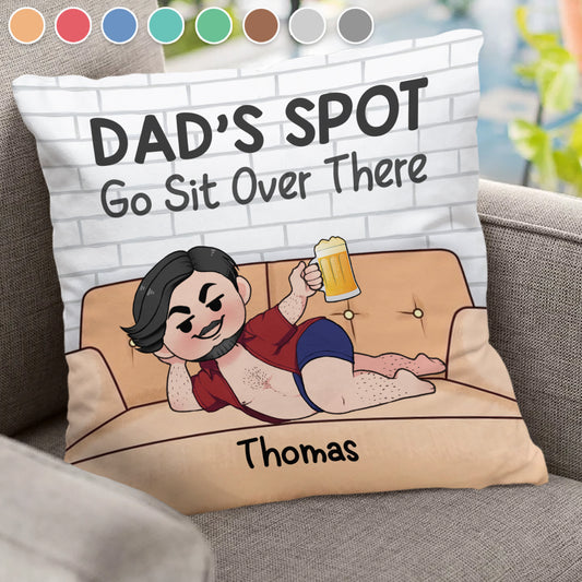 Coussin décoratif personnalisé « L'endroit de papa »