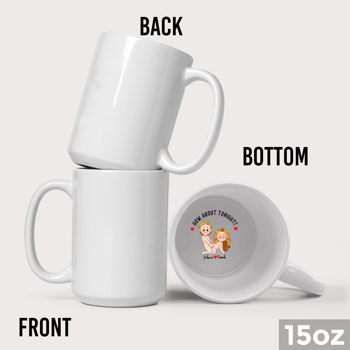 Et si on se voyait ce soir ? - Mug personnalisé pour couple avec message caché