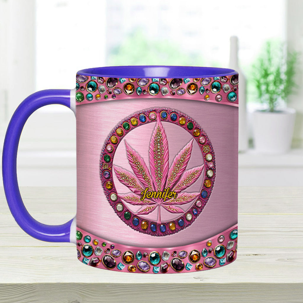 Mug personnalisé « Stoner Chick » avec motif cannabis