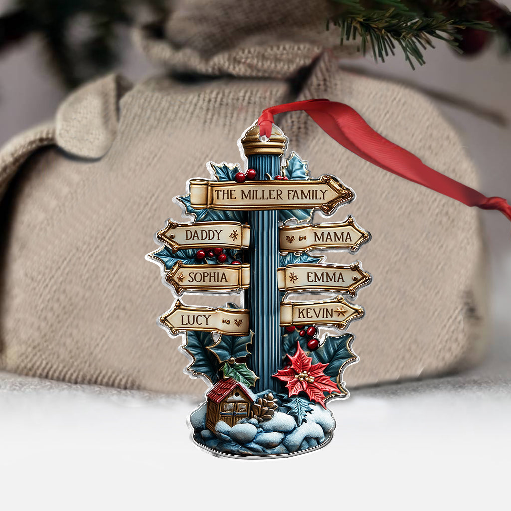 La joie de Noël, c'est la famille - Ornement de Noël personnalisé en forme de famille