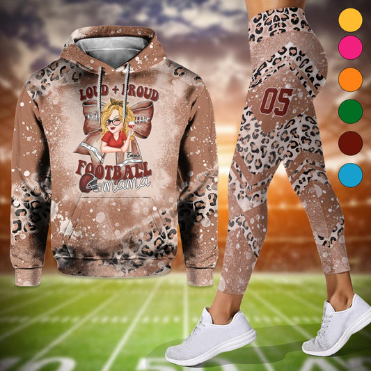 Fierté et enthousiasme pour le football - Sweat à capuche et leggings personnalisés - Tous les titres