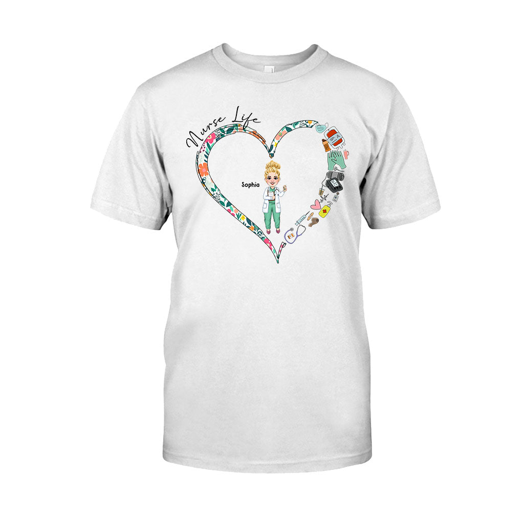 Vie d'infirmière - T-shirt et sweat à capuche personnalisés pour infirmières