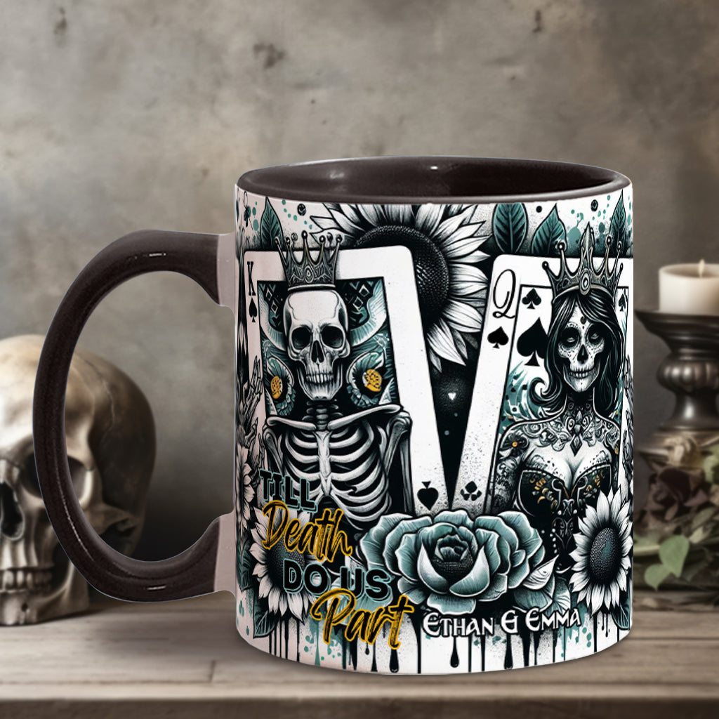 Jusqu'à ce que la mort nous sépare - Mug personnalisé à motif tête de mort