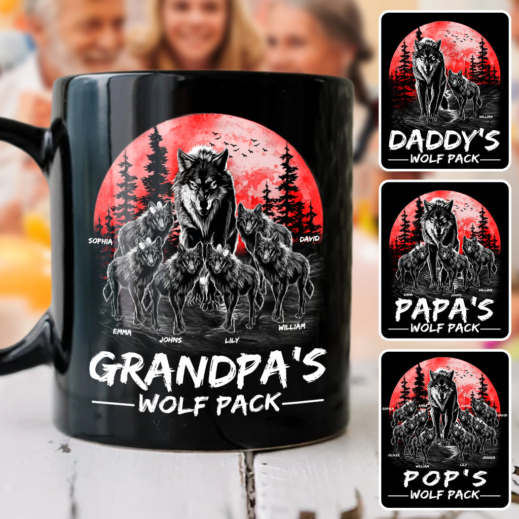 Grandpa's Wolf Pack - Personalized Grandpa Mug