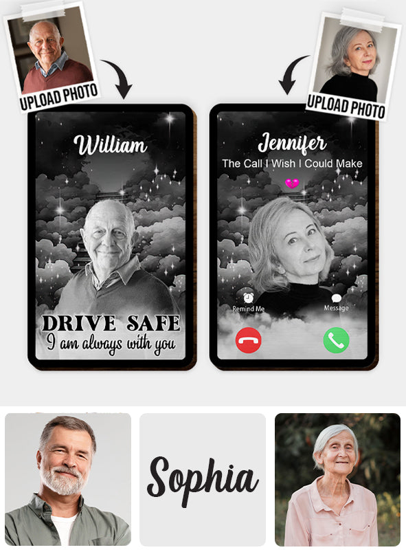 L'Appel du Ciel - Clip de pare-soleil de voiture personnalisé en forme de mémorial