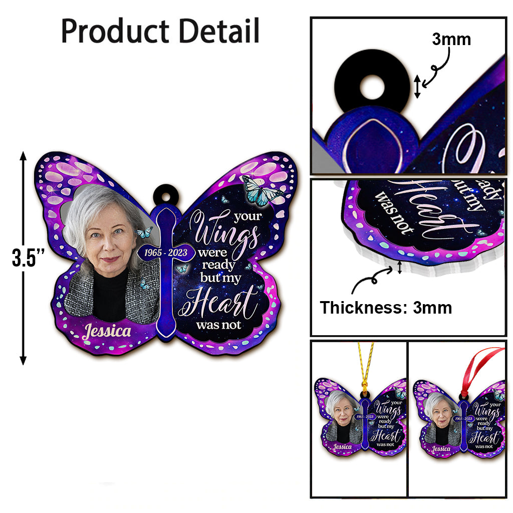 Tes ailes étaient prêtes - Ornement commémoratif personnalisé