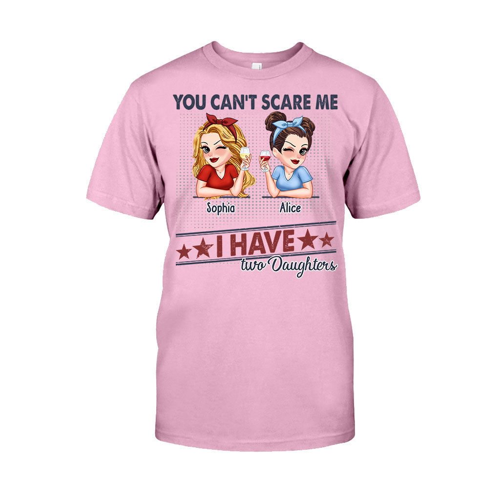 Tu ne peux pas me faire peur, j'ai deux filles - T-shirt et sweat à capuche personnalisés pour papa