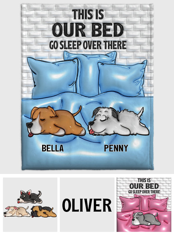 Ceci est mon lit - Couverture personnalisée pour chien