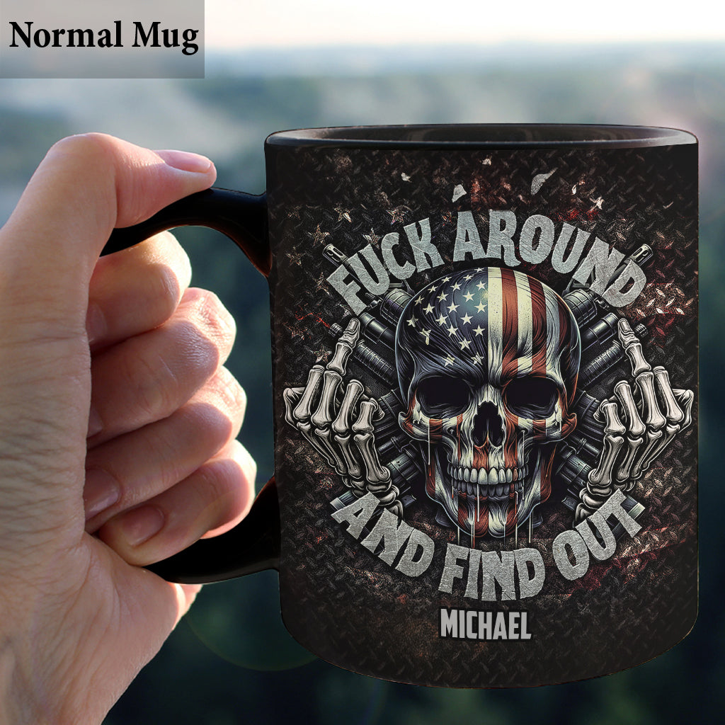 Mug personnalisé squelette drapeau américain - Tête de mort