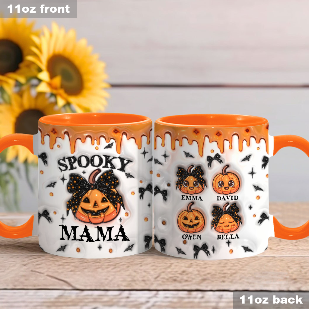 Spooky Mama Grandma Nana - Gift for mom - Personalized Accent Mug
