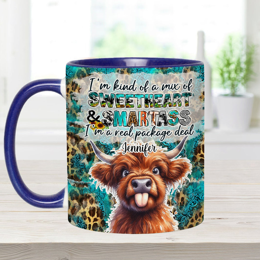 Mug personnalisé « Vache des Highlands impertinente »