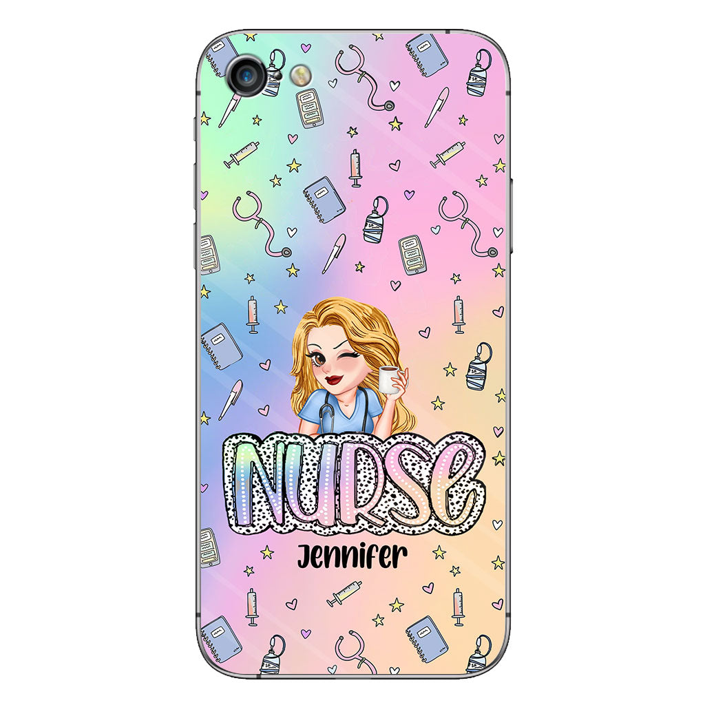 Vie d'infirmière - Étui de téléphone transparent personnalisé pour infirmière
