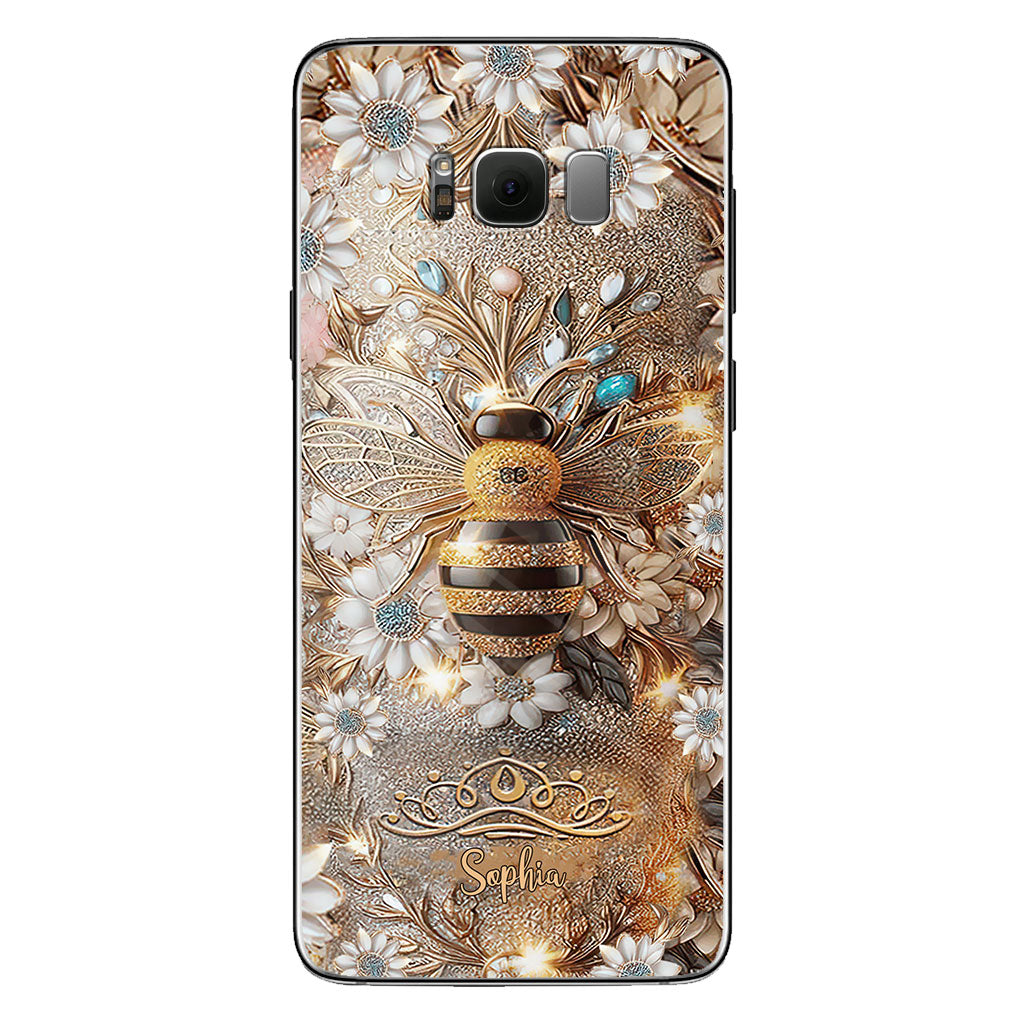 Coque de téléphone transparente personnalisée Queen Bee - Abeille