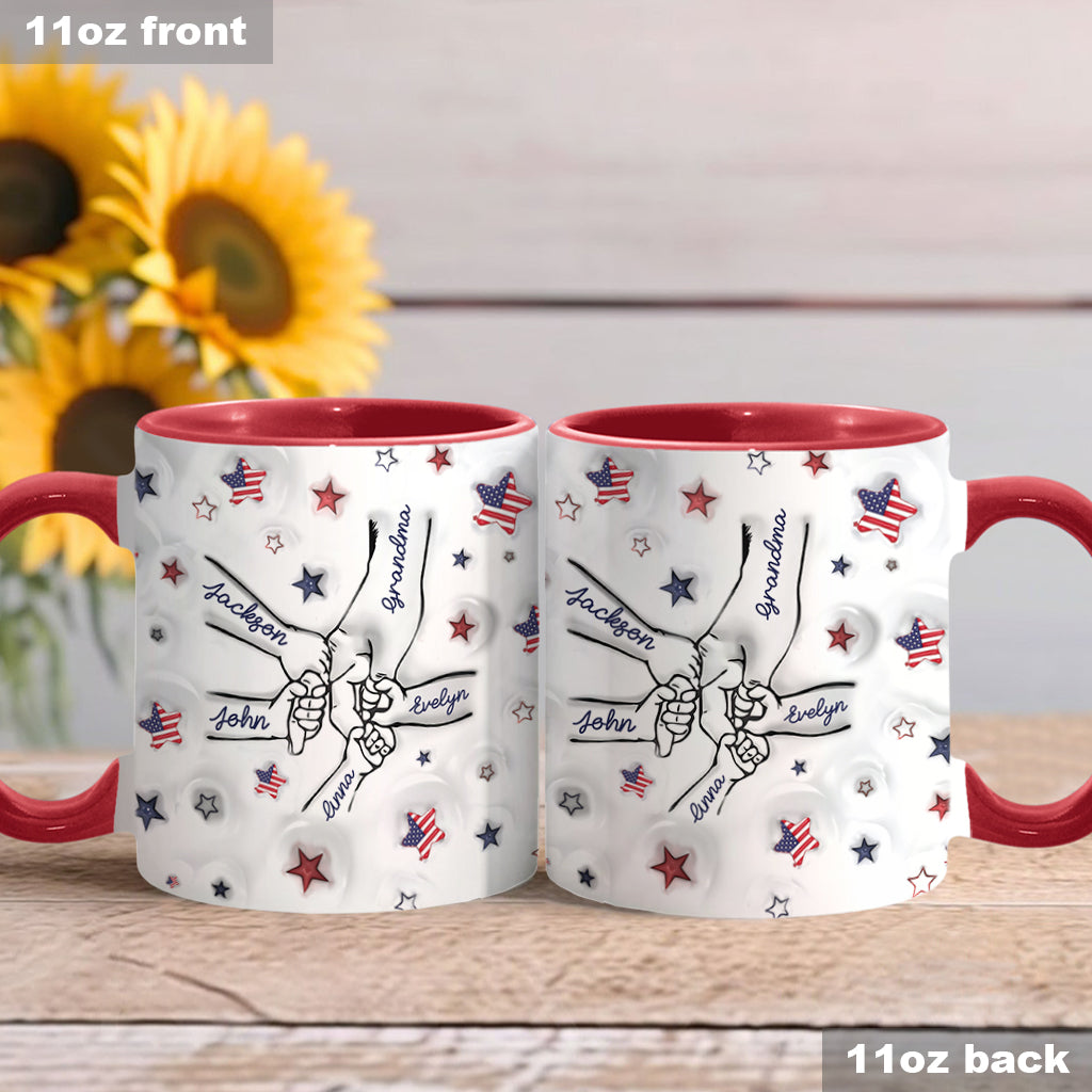 Mug personnalisé « Grand-mère fière, maman, tante »