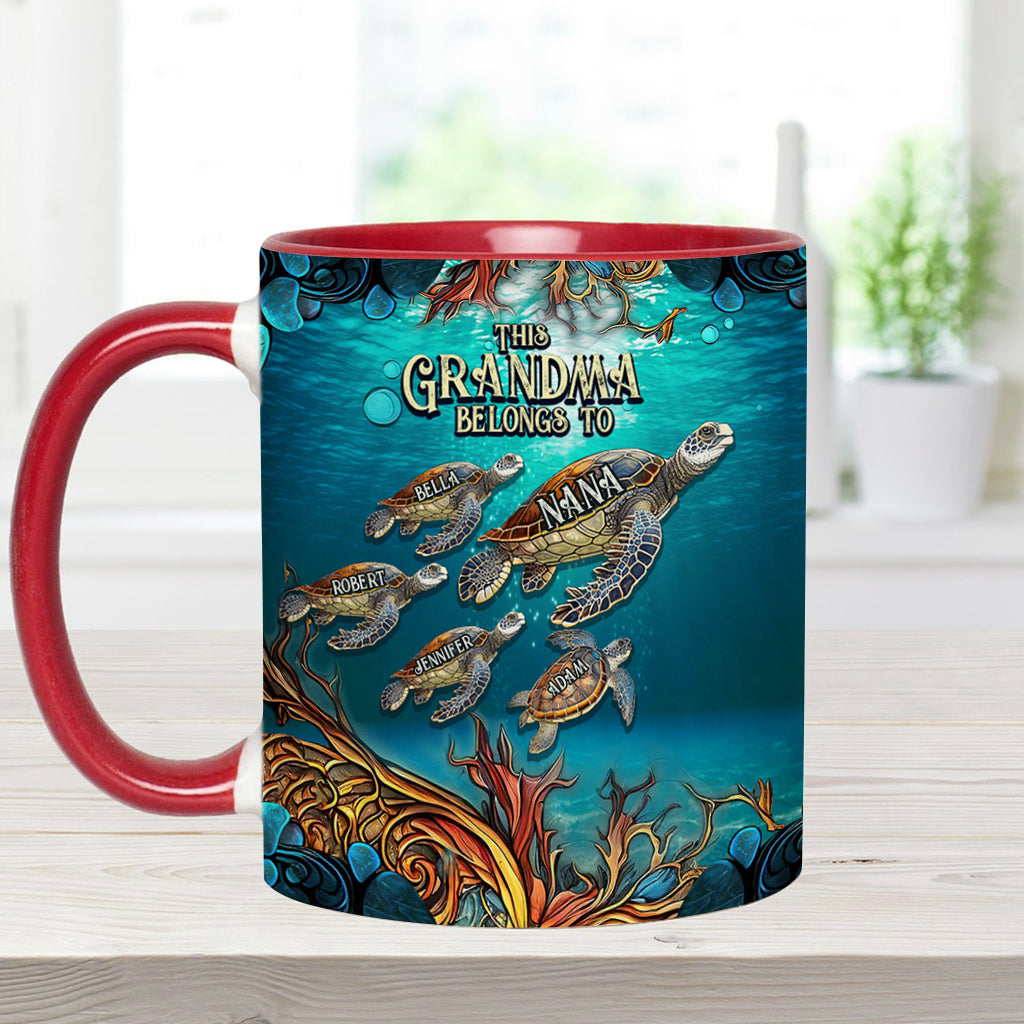 Cette grand-mère appartient à - Mug personnalisé pour grand-mère